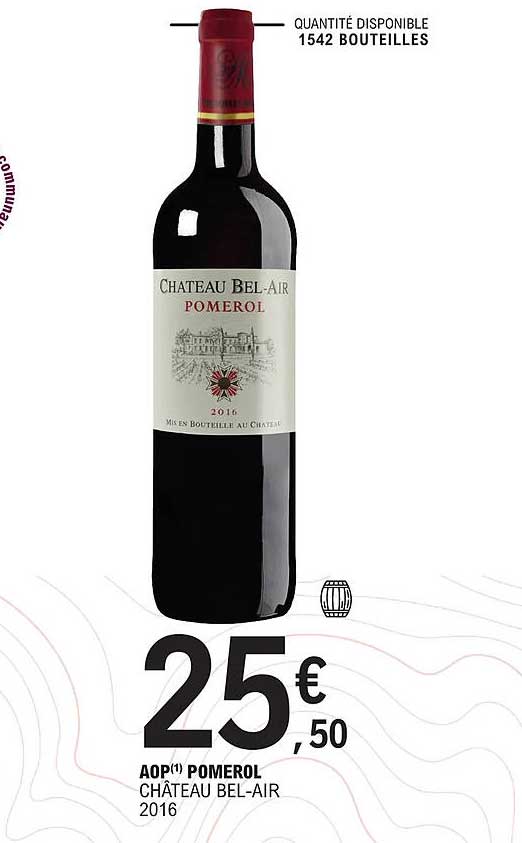 aop pomerol château bel-air 2016
