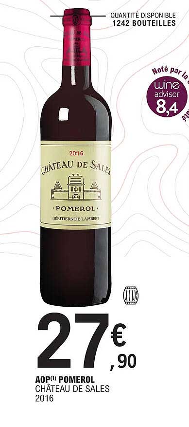 Aop Pomerol Château De Sales 2016