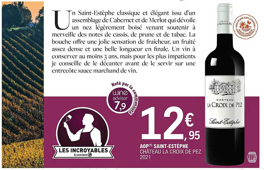 aop saint-estèphe château la croix de pez 2021