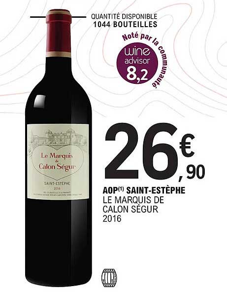 aop saint-estèphe le marquis de calon ségur 2016