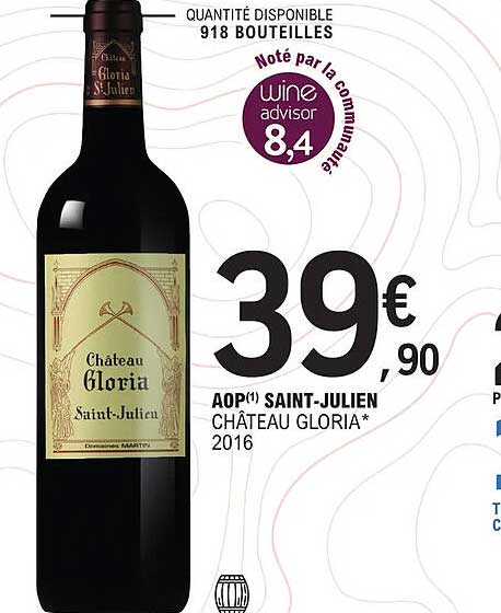 aop saint-julien château gloria 2016