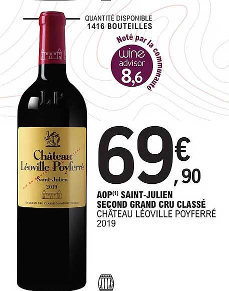 aop saint-julien second grand cru classé château léoville poyferré 2019