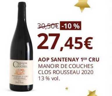 aop santenay 1er cru manoir de couches clos rousseau 2020