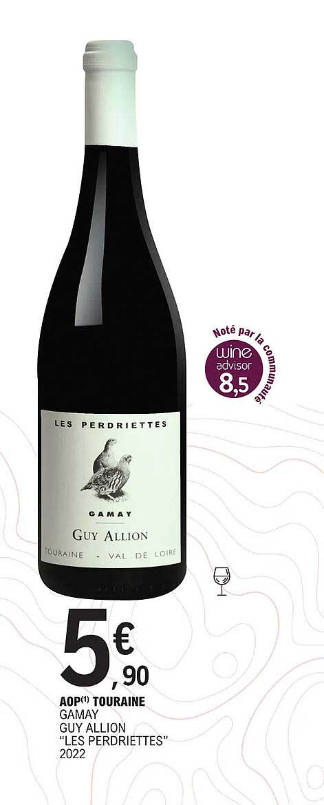 aop touraine gamay guy allion "les perdriettes" 2022