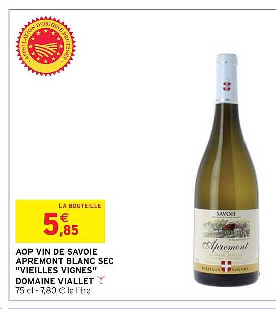 aop vin de savoie apremont blanc sec "vieilles vignes" domaine viallet