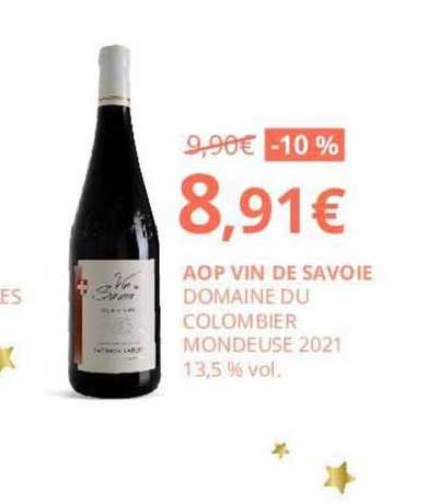 aop vin de savoie domaine du colombier mondeuse 2021