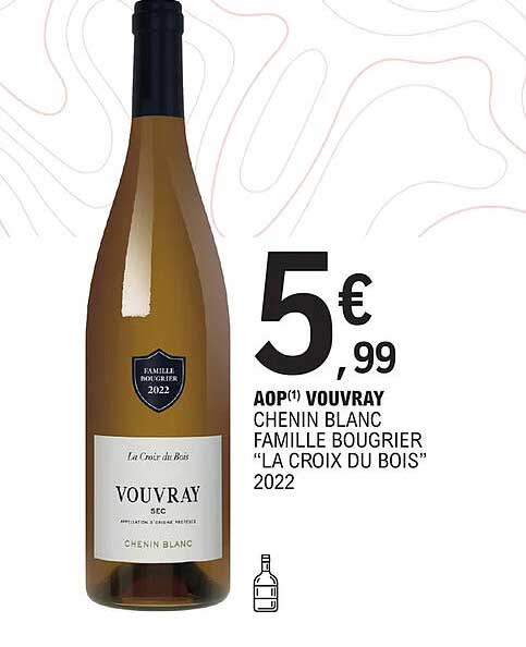aop vouvray chenin blanc famille bougrier "la croix du bois" 2022