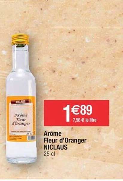 arôme fleur d'oranger niclaus