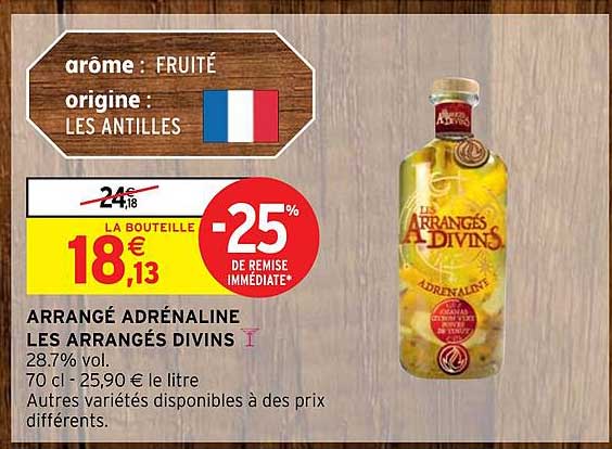 arrangé adrénaline les arrangés divins -25% de remise immédiate