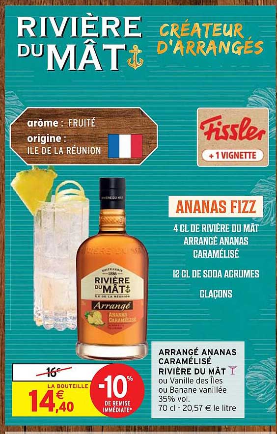 arrangé ananas caramélisé rivière du mât