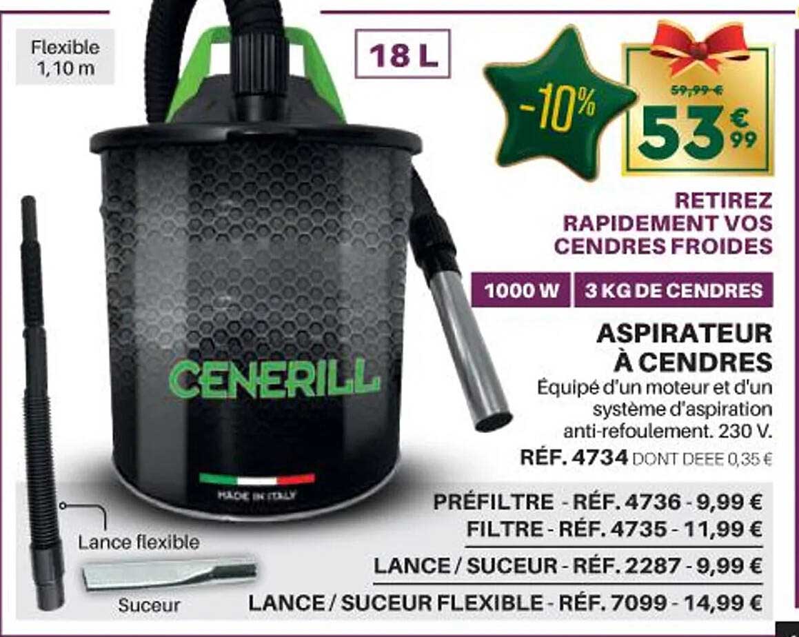aspirateur à cendres