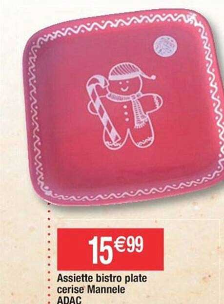 assiette bistro plate cerise mannele adac