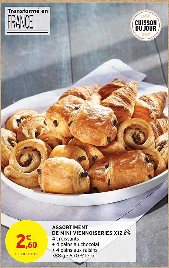 Assortiment De Mini Viennoiseries X 12