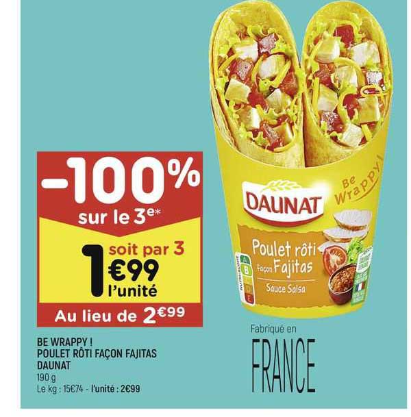 be wrappy ! poulet rôti façon fajitas daunat
