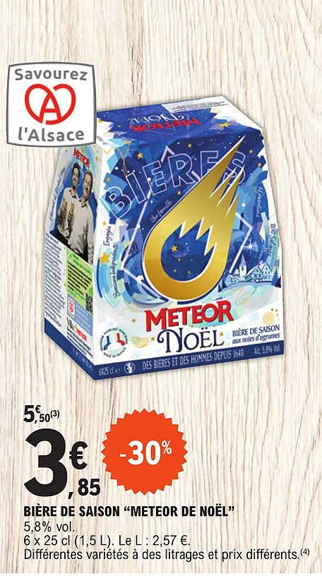 Bière De Saison "meteor De Noël"