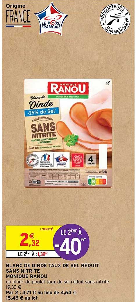 blanc de dinde taux de sel réduit sans nitrite monique ranou