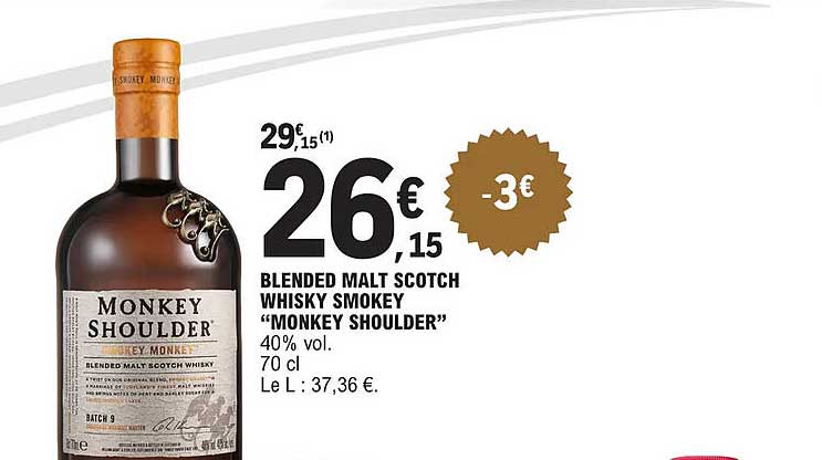 blended malt scotch whisky smokey "monkey shoulder"