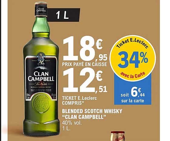 Blended Scotch Whisky "clan Campbell"