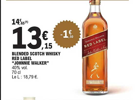 blended scotch whisky red label "johnnie walker"