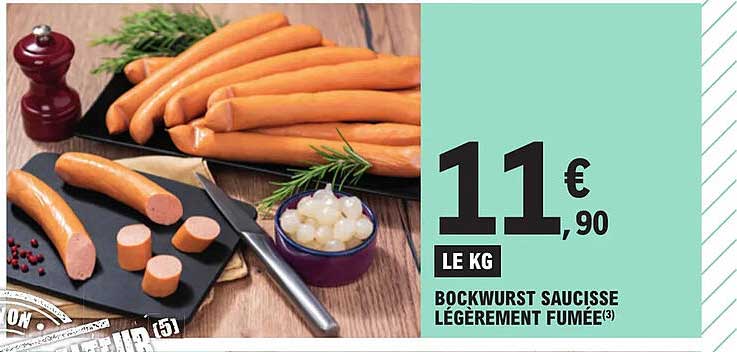bockwurst saucisse légèrement fumée