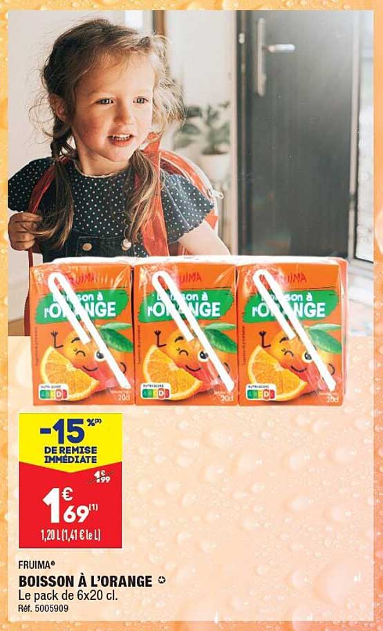 boisson à l'orange fruima