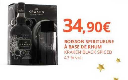 boisson spiritueuse à base de rhum kraken black spiced