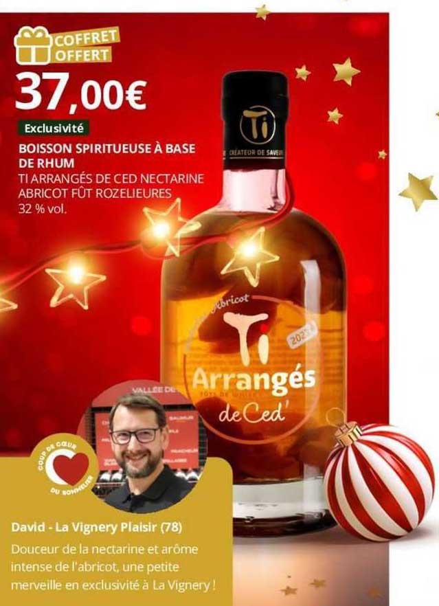 boisson spiritueuse à base de rhum ti arrangés de ced nectarine abricot fût rozelieures