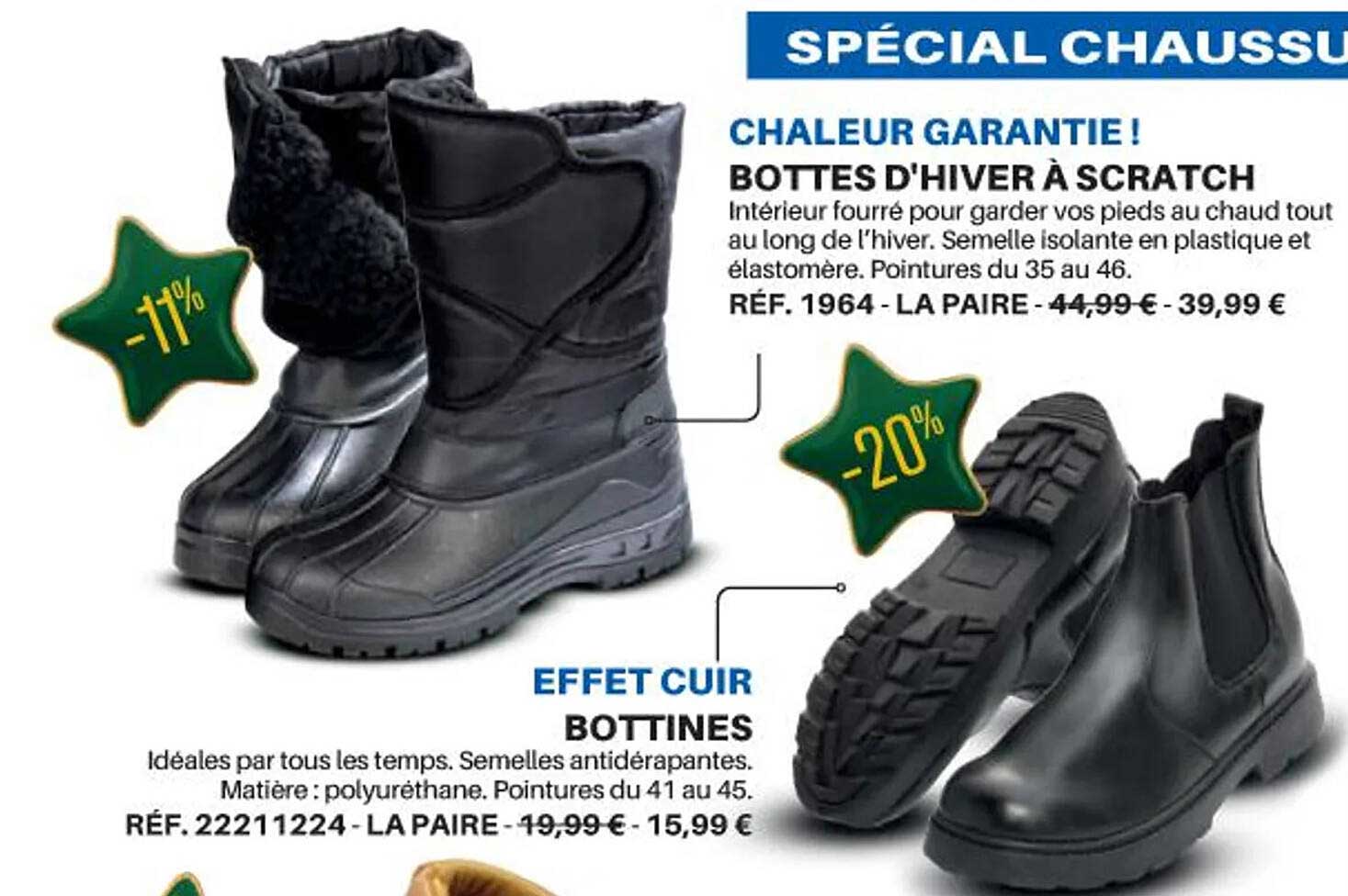 bottes d'hiver à scratch bottines