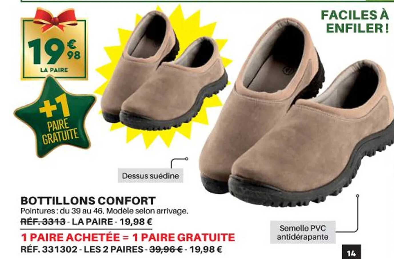 bottillons confort 1 paire achetée = 1 paire gratuite