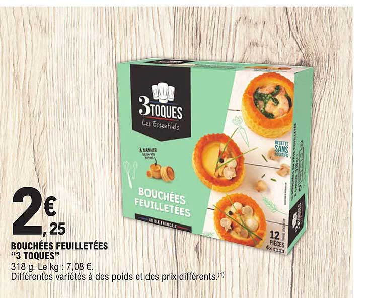 bouchées feuilletées "3 toques"