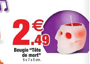 bougie "tête de mort"