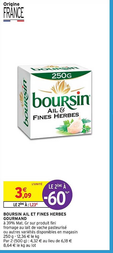 Boursin Ail Et Fines Herbes Gourmand