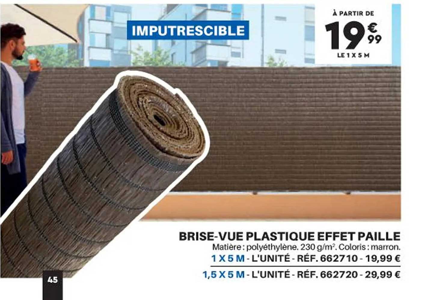 brise-vue plastique effet paille