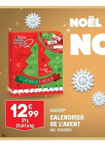 calendrier de l'avent kinder