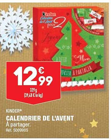 calendrier de l'avent kinder