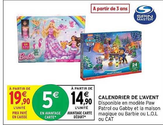 calendrier de l'avent