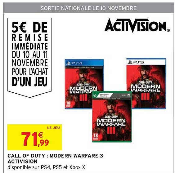 call of duty : modern warfare 3 activision