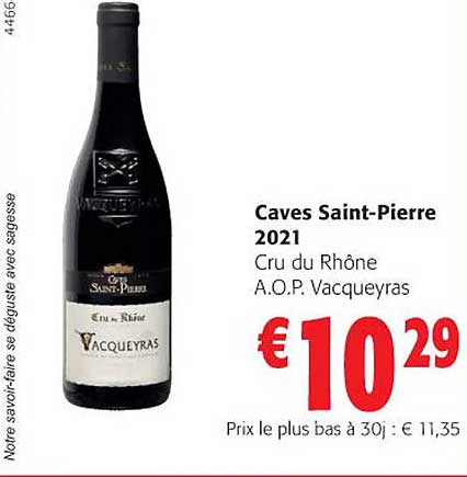 caves saint-pierre 2021 cru du rhône a.o.p. vacqueyras