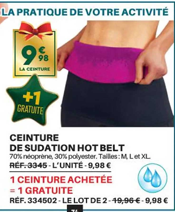 ceinture de sudation hot belt 1 ceinture achetée = 1 gratuite