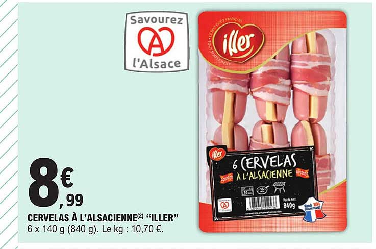 cervelas à l'alsacienne "iller"