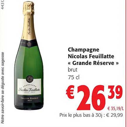 champagne nicolas feuillatte «grande réserve» brut