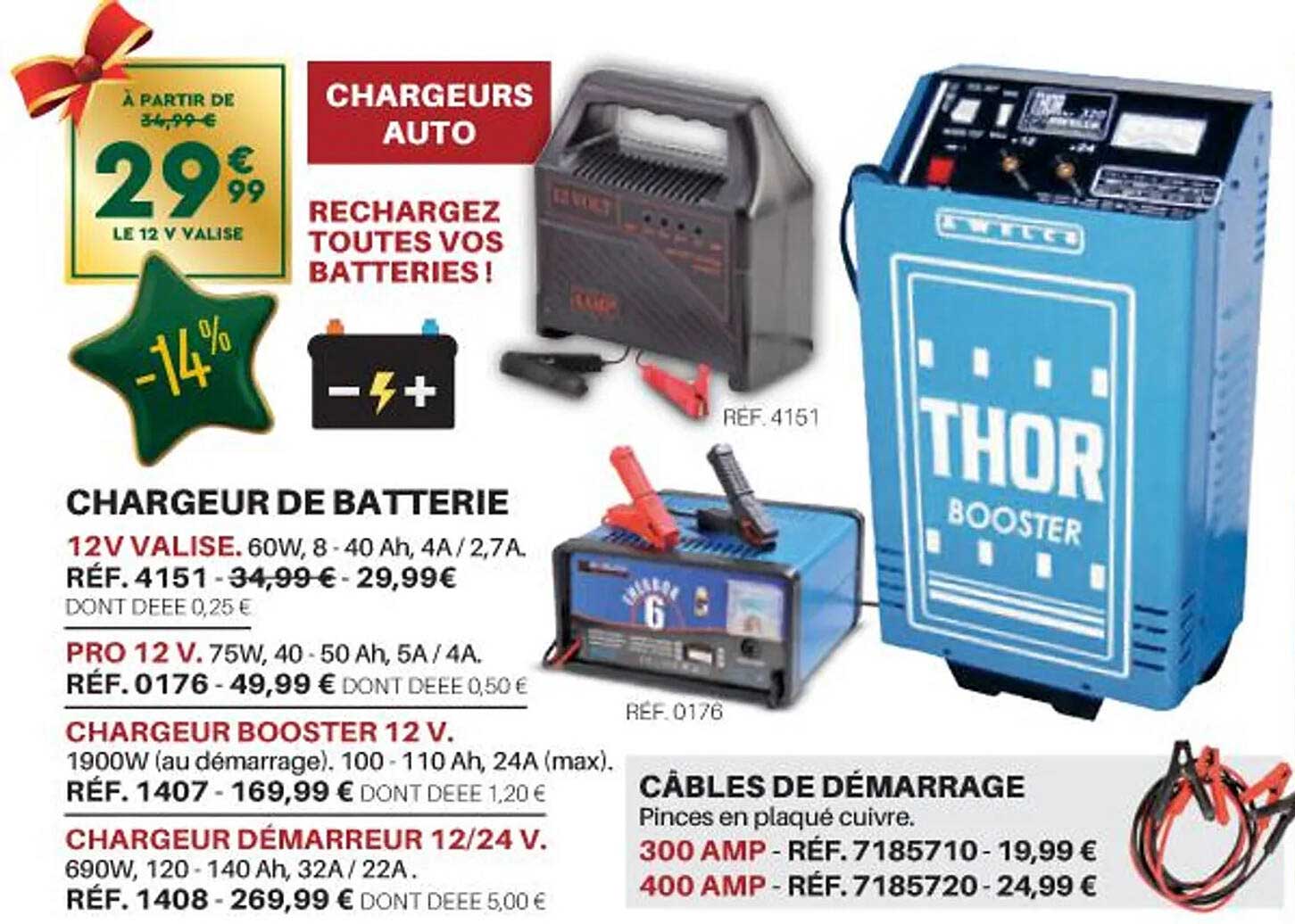 Chargeur De Batterie Câbles De Démarrage