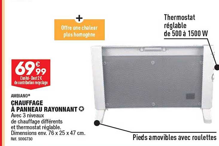 Chauffage à Panneau Rayonnant Ambiano
