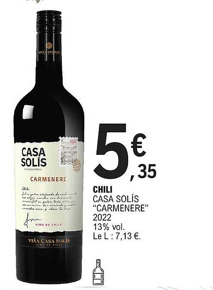 Chili Casa Salís "carmenere" 2022