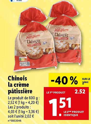chinois la crème pâtissière maître jean pierre