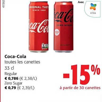 coca-cola toutes les canettes