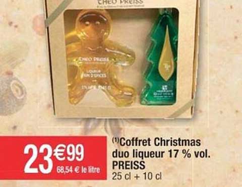 coffret christmas duo liqueur 17% vol preiss