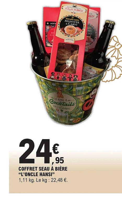 coffret seau à bière "l'oncle hansi"