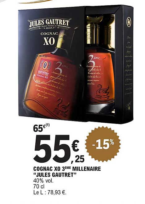 cognac xo 3eme millenaire "jules gautret"