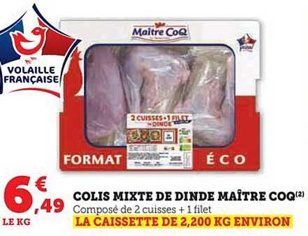 colis mixte de dinde maître coq